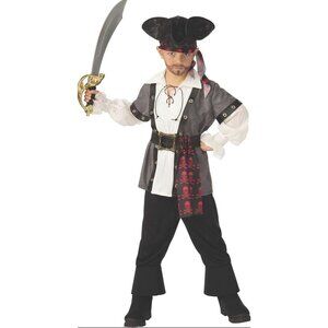 New 7 Pc Boys Pirate Complete Costume NWT Sz 4/6